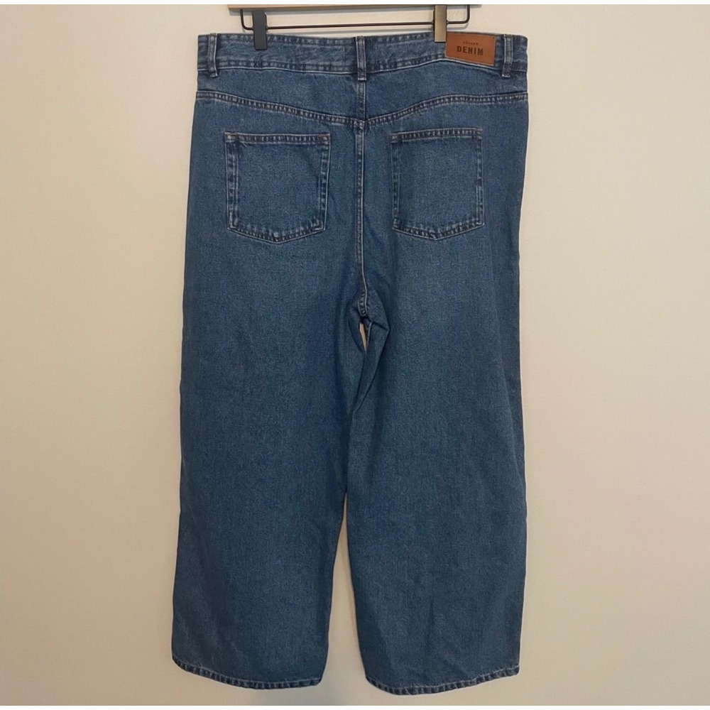 Sezane Le Crop jeans wide leg fr 46 high rise denim classic boho preppy casual - Picture 4 of 6
